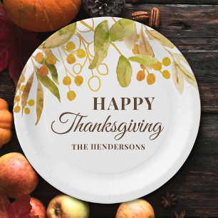 Waterverf Happy Thanksgiving Papieren Bordje