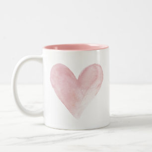 Waterverf Harde roze Valentijn Love Coffee Mok