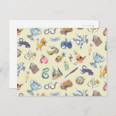 Waterverf Harry Potter Icons Briefkaart (Voorkant / Achterkant)