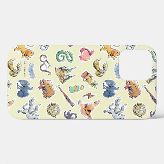 Waterverf Harry Potter Icons Case-Mate iPhone Case (Achterkant (horizontaal))