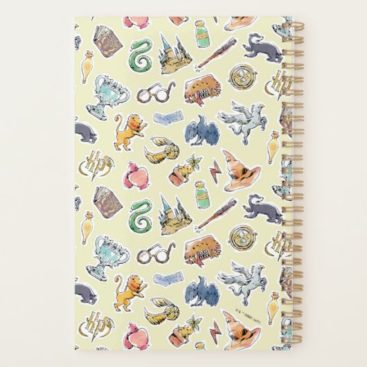 Waterverf Harry Potter Icons Planner (Achterkant)