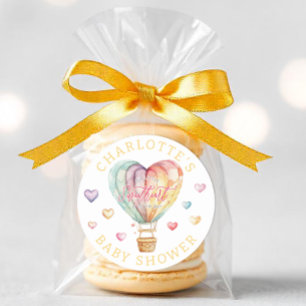 Waterverf hart Baby shower vechter Ronde Sticker