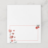 Waterverf Hart Bloemen Kersen Blank Voedsel Label  (Buitenkant ongevouwen)