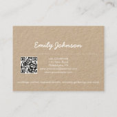 Waterverf hart bordeaux visitekaartje (Achterkant)