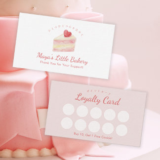 Waterverf Hart Cake Gebak Visitekaartje