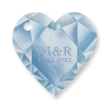 Waterverf Hart Diamant 60e Huwelijk Jubileum