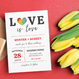 Waterverf Hart Liefde Is Liefde Homoseksuele Lesbi Kaart