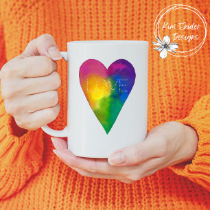 Waterverf Hart "Liefde" Koffiemok