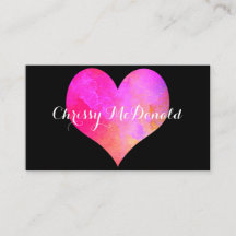 Waterverf Hart met Gepersonaliseerde Informatie