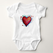 Waterverf hart romper (Voorkant)