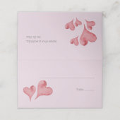 Waterverf Hart Weddenschap (Buitenkant ongevouwen)