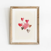 Waterverf - hartafdrukken poster