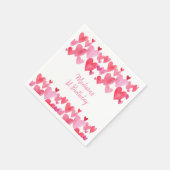 Waterverf Harten Birthday Servet (Hoek)
