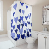 Waterverf harten blauw uitbarsten douchegordijn (In situ)