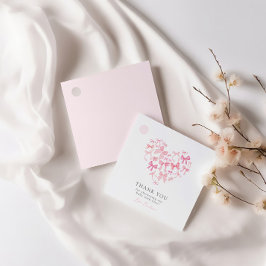 Waterverf Harten Boog Baby shower Dank u voor Bedankjes Labels