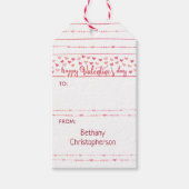 Waterverf harten en pijlen Valentijn Cadeaulabel (Voorkant)