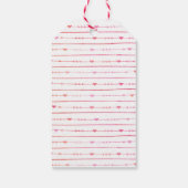 Waterverf harten en pijlen Valentijn Cadeaulabel (Achterkant)