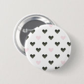 Waterverf harten | Girl Power Pattern I Ronde Button 5,7 Cm (Voorkant /achterkant)