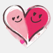 Waterverf harten hart sticker (Voorkant)