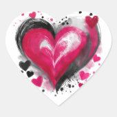 Waterverf harten hart sticker (Voorkant)