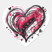 Waterverf harten hart sticker (Voorkant)