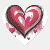 Waterverf harten hart sticker (Voorkant)