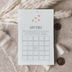 Waterverf Harten Meisje Baby Bingo Baby shower