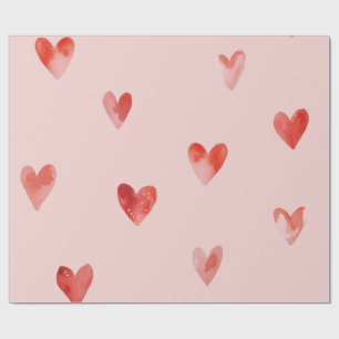 Waterverf Harten Naadloos Patroon Cadeaupapier