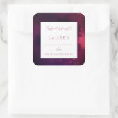  Waterverf Harten Valentijn Bookplate Vierkante Sticker (Tas)