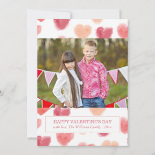Waterverf harten Valentijnsdag Kaarten