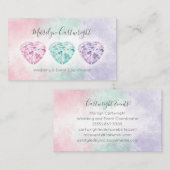 Waterverf HartPareltjes Visitekaartjes (Voorkant / Achterkant)