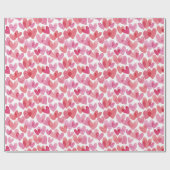 Waterverf hartpatroon cadeaupapier (Vlak)