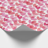 Waterverf hartpatroon cadeaupapier (Hoek)