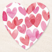 Waterverf hartpatroon kartonnen onderzetters (Voorkant)