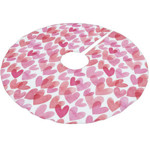 Waterverf hartpatroon kerstboom rok