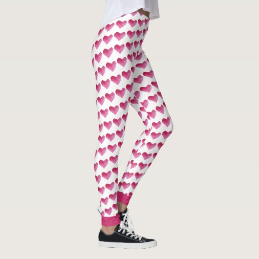 Waterverf hartpatroon leggings (Rechts)