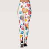 Waterverf hartpatroon leggings (Achterkant)
