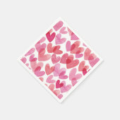 Waterverf hartpatroon servet (Hoek)