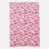 Waterverf hartpatroon theedoek (Verticaal)