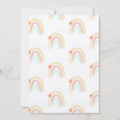 Waterverf Hartrinboogstroke Baby shower Rustisch Kaart (Achterkant)