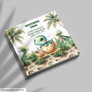 Waterverf Hatching Soon Dinosaur gastenboek