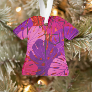 Waterverf Hawaiian Monstera Leaf Aloha Shirt Ornament