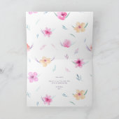 Waterverf Heart Flowers Valentijnsdag Kaart (Binnen)