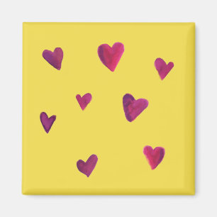 Waterverf Heart Melody Magnet Magneet