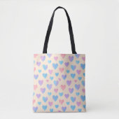 Waterverf Heart Pattern Canvas Bag Draagtas (Voorkant)