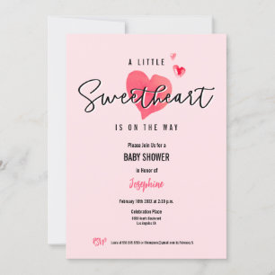 Waterverf Hearts Little Sweetheart Pink shower Kaart