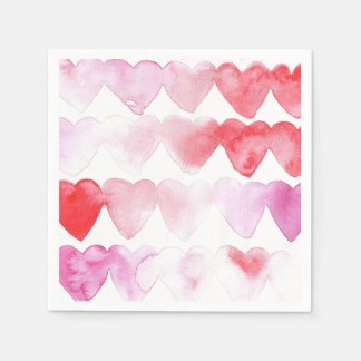 Waterverf Hearts Napkins Servet