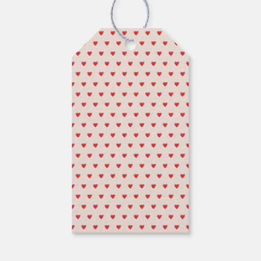 Waterverf Hearts Vrijgezellenfeest Dank u Cadeaulabel (Achterkant)