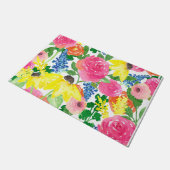 Waterverf hedendaagse bloem deurmat (Schuin)