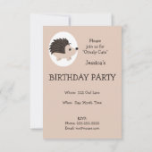 Waterverf Hedgel Animal BIRTHDAY Fun PARTY Kaart (Achterkant)